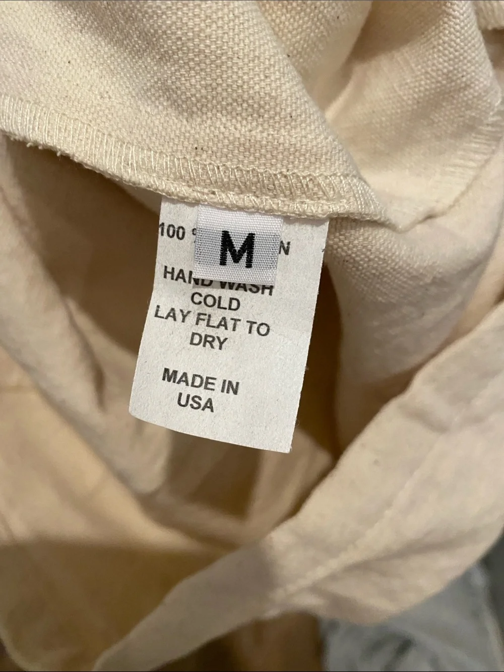 Karen Zambos Cream Cotton Utility Jumpsuit